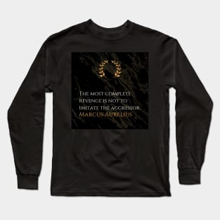 Marcus Aurelius's Triumph: The Art of Noble Retribution Long Sleeve T-Shirt